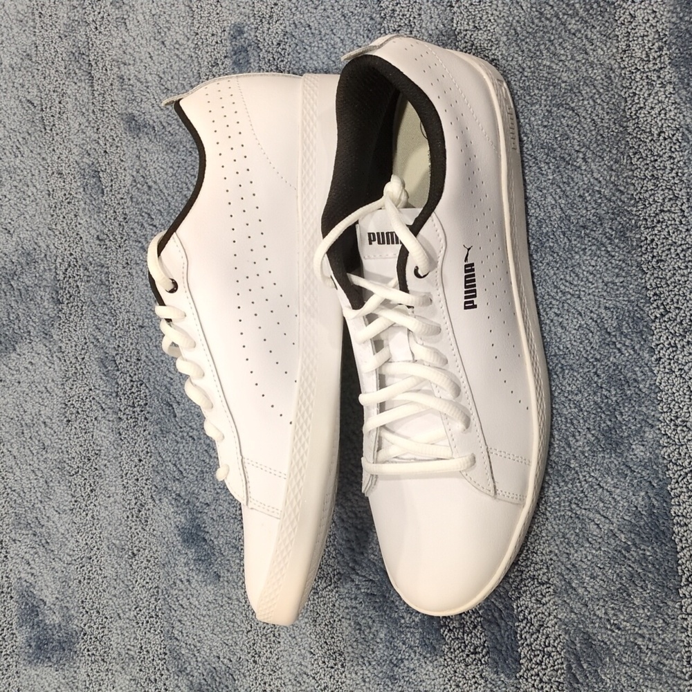 Puma Smash Perf White Sneakers - Picture 3 of 8